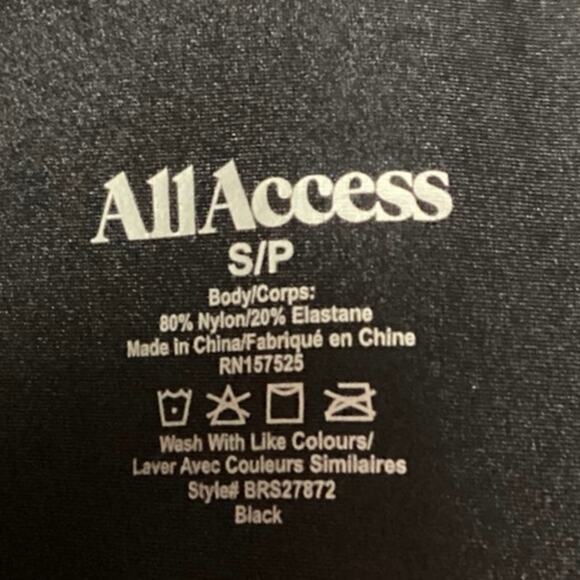 All Access Women's Black Mid Rise Yoga Workout Athletic Leggings Pants Size S - Picture 4 of 4